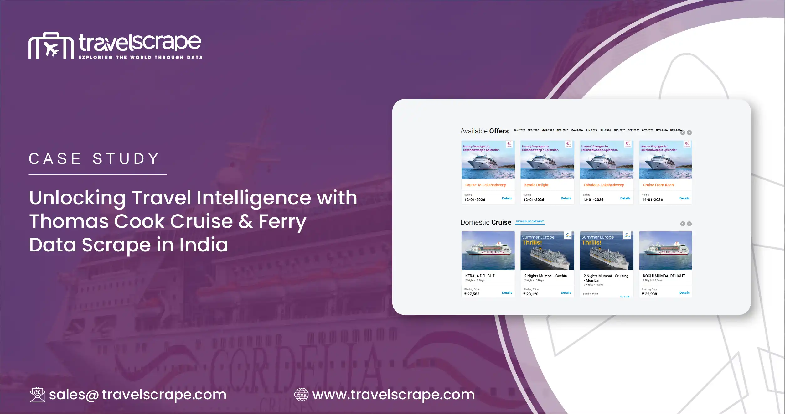 Unlocking Travel Intelligence with Thomas Cook Cruise & Ferry Data Scrape in India